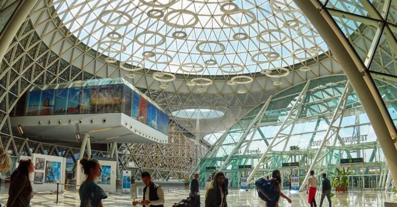 People in airport Marrakesh